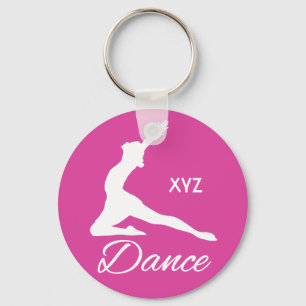 Aangepaste monogram- en kleurenkleutketens DANCE Sleutelhanger