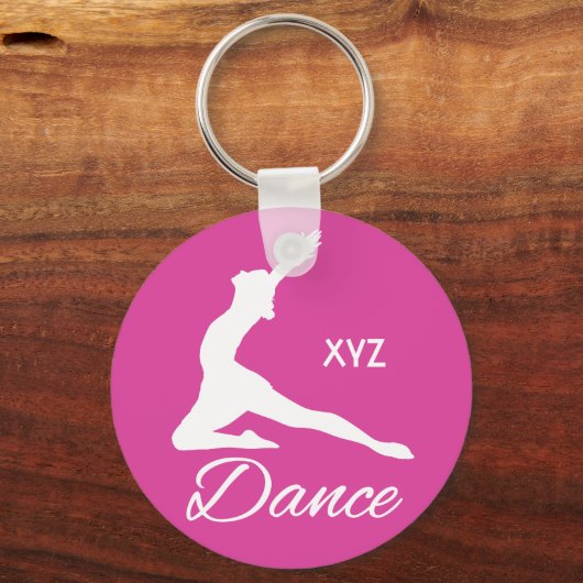 Aangepaste monogram- en kleurenkleutketens DANCE Sleutelhanger (Voorkant)