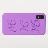 Aangepaste monogram- en kleurentelefoongevallen Case-Mate iPhone case (Achterkant (horizontaal))