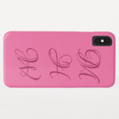 Aangepaste monogram- en kleurentelefoongevallen Case-Mate iPhone case (Achterkant (horizontaal))