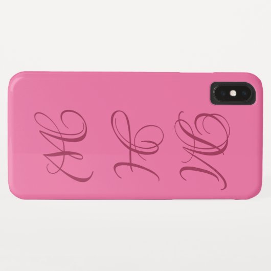 Aangepaste monogram- en kleurentelefoongevallen Case-Mate iPhone case (Achterkant (horizontaal))