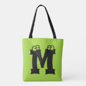 Aangepaste monogram- en kleurenzakken tote bag (Achterkant)
