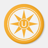 Aangepaste monogram en kleurknoppen magneet (Voorkant)