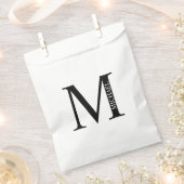 Aangepaste monogram en naam Favor Bag Bedankzakje (Geknipt)