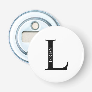 Aangepaste monogram en naam flesopening button flesopener