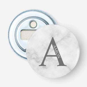 Aangepaste monogram en naam flesopening button flesopener
