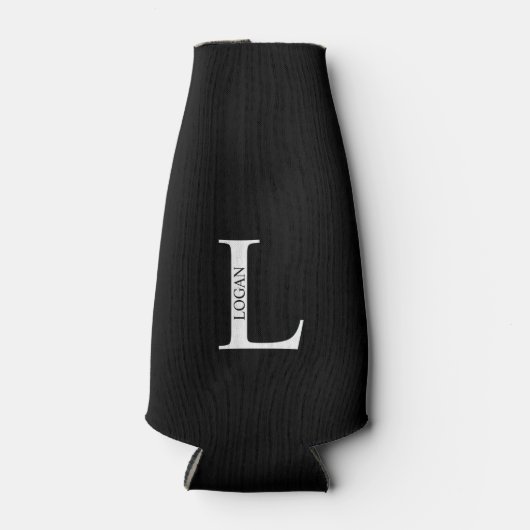 Aangepaste monogram en naam flessenkoeler flesjeskoeler (Voorkant)