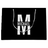 Aangepaste monogram en naam grote cadeau groot cadeauzakje (Voorkant)