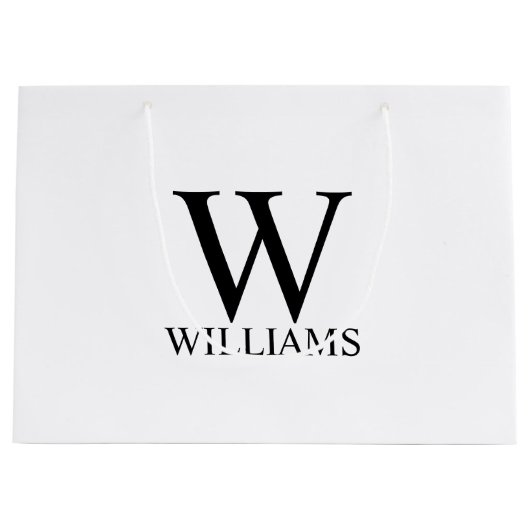 Aangepaste monogram en naam grote cadeau groot cadeauzakje (Voorkant)