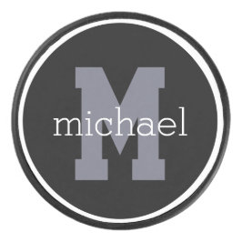 Aangepaste monogram en naam hockey puck