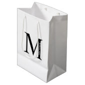 Aangepaste monogram en naam Middelgrote Gift Bag Medium Cadeauzakje (Voorkant Gekanteld)
