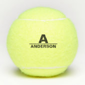 Aangepaste monogram en naam tennisballen (Voorkant)