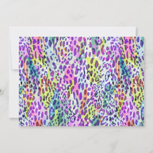 Aangepaste monogram en naam van het waterverf Leop Bedankkaart (Achterkant)