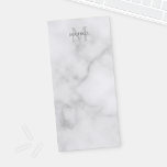 Aangepaste monogram- en naamakerij magnetisch notitieblok<br><div class="desc">De gepersonaliseerde Blocnote van Monogram en van de Naam kenmerkt gepersonaliseerde naam in grijs en monogram in lichtgrijs als achtergrond,  in klassieke serif doopvontstijl,  op witte marmer achtergrond.</div>