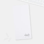 Aangepaste monogram- en naamakerij magnetisch notitieblok<br><div class="desc">De gepersonaliseerde Blocnote van Monogram en van de Naam kenmerkt gepersonaliseerde naam in grijs en monogram in lichtgrijs als achtergrond,  in klassieke serif doopvontstijl,  op witte achtergrond.</div>