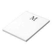 Aangepaste monogram- en naamakerij notitieblok (Linkerzijde)