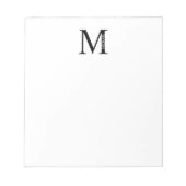 Aangepaste monogram- en naamakerij notitieblok (Voorkant)