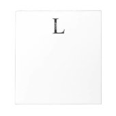 Aangepaste monogram- en naamakerij notitieblok (Voorkant)