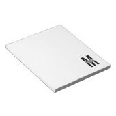 Aangepaste monogram- en naamakerij notitieblok (Schuin)
