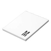 Aangepaste monogram- en naamakerij notitieblok (Linkerzijde)