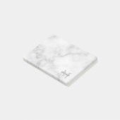 Aangepaste monogram- en naamakerij post-it® notes (Schuin)