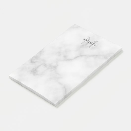 Aangepaste monogram- en naamakerij post-it® notes (Schuin)