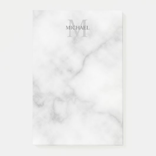 Aangepaste monogram- en naamakerij post-it® notes (Voorkant)