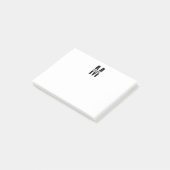 Aangepaste monogram en naamnotities post-it® notes (Schuin)
