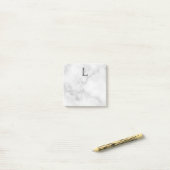 Aangepaste monogram en naamnotities post-it® notes (Op bureau)