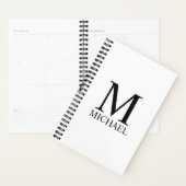Aangepaste monogram en naamplaatje planner (Display)