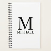 Aangepaste monogram en naamplaatje planner (Voorkant)