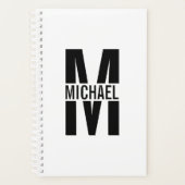 Aangepaste monogram en naamplaatje planner (Voorkant)