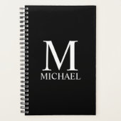 Aangepaste monogram en naamplaatje planner (Voorkant)