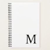 Aangepaste monogram en naamplaatje planner (Voorkant)