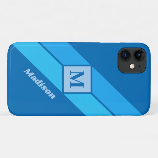 Aangepaste monogram- en naamtelefoongevallen Case-Mate iPhone case (Achterkant (horizontaal))