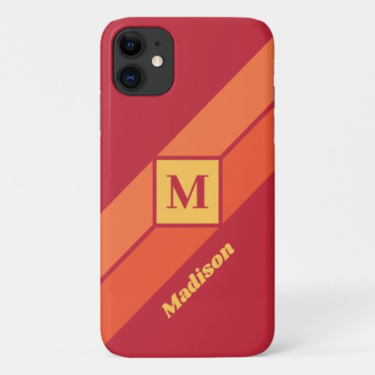 Aangepaste monogram- en naamtelefoongevallen Case-Mate iPhone case (Achterkant)