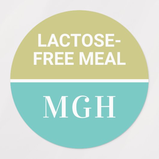 Aangepaste monogram en tekstvoedseletiket labels (Design 2)