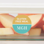 Aangepaste monogram en tekstvoedseletiket labels (Aangebracht)