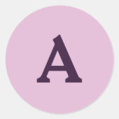 Aangepaste monogram envelop ronde sticker (Voorkant)