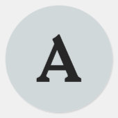 Aangepaste monogram envelop ronde sticker (Voorkant)