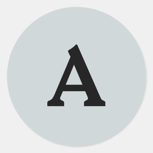 Aangepaste monogram envelop ronde sticker (Voorkant)