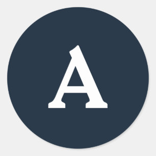 Aangepaste monogram envelop ronde sticker