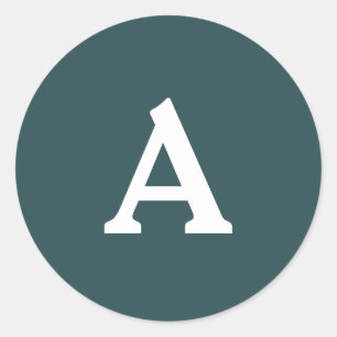 Aangepaste monogram envelop ronde sticker