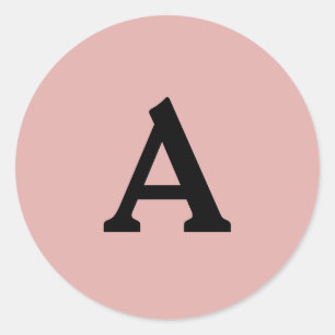 Aangepaste monogram envelop ronde sticker