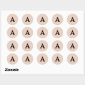Aangepaste monogram envelop ronde sticker (Vel)