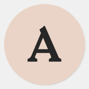 Aangepaste monogram envelop ronde sticker