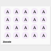 Aangepaste monogram envelop ronde sticker (Vel)