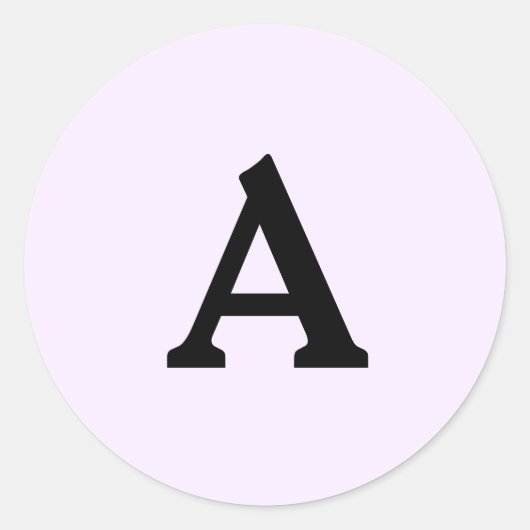 Aangepaste monogram envelop ronde sticker (Voorkant)
