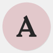 Aangepaste monogram envelop ronde sticker (Voorkant)