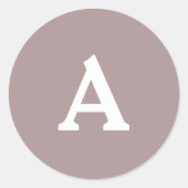 Aangepaste monogram envelop ronde sticker (Voorkant)